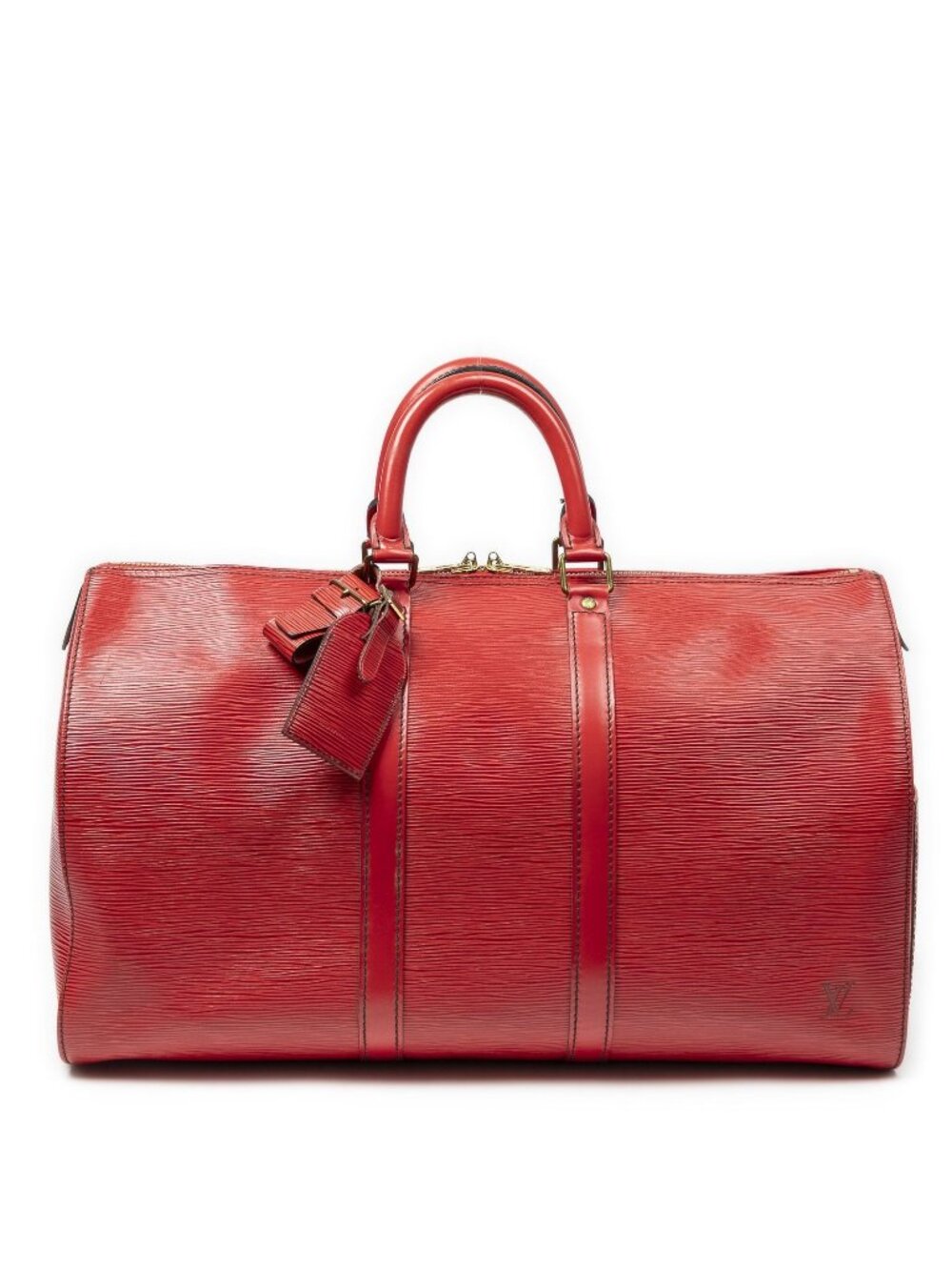 Louis Vuitton Keepall Black Stitch Red Epi